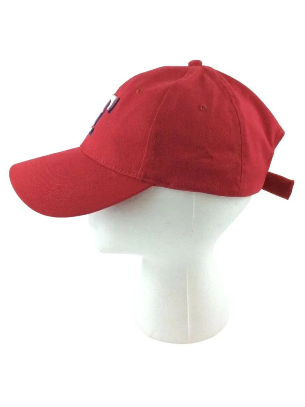 Texas Rangers MLB Embroidered Hat Cap Red Cotton Blend Hook Loop Adjustable